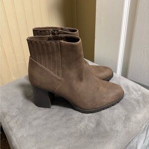 Brown booties